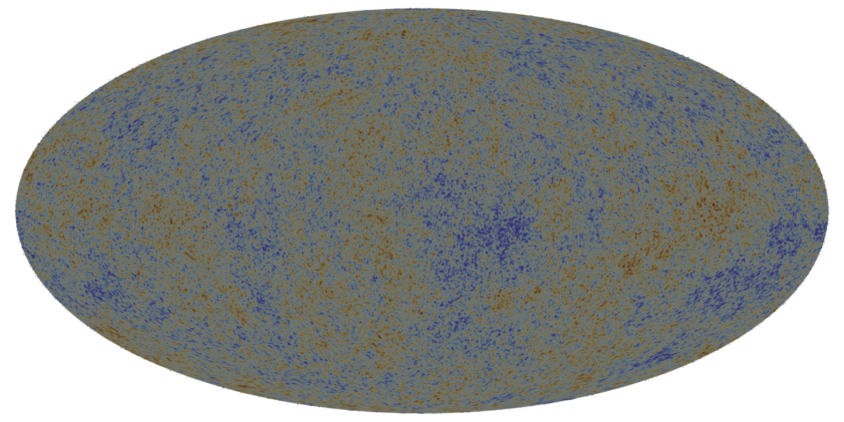 Image 1 pour Big Bang! And the Universe appears... : <p>Light emitted 380,000 years after the Big Bang and observed today in the form of microwaves. Shades of colour reflect minute differences in temperature.</p><h6>©ESA/Planck Collaboration</h6>